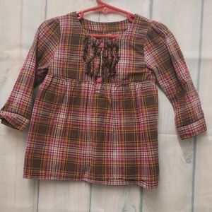 Carters brown pink plaid 24 month  Dress